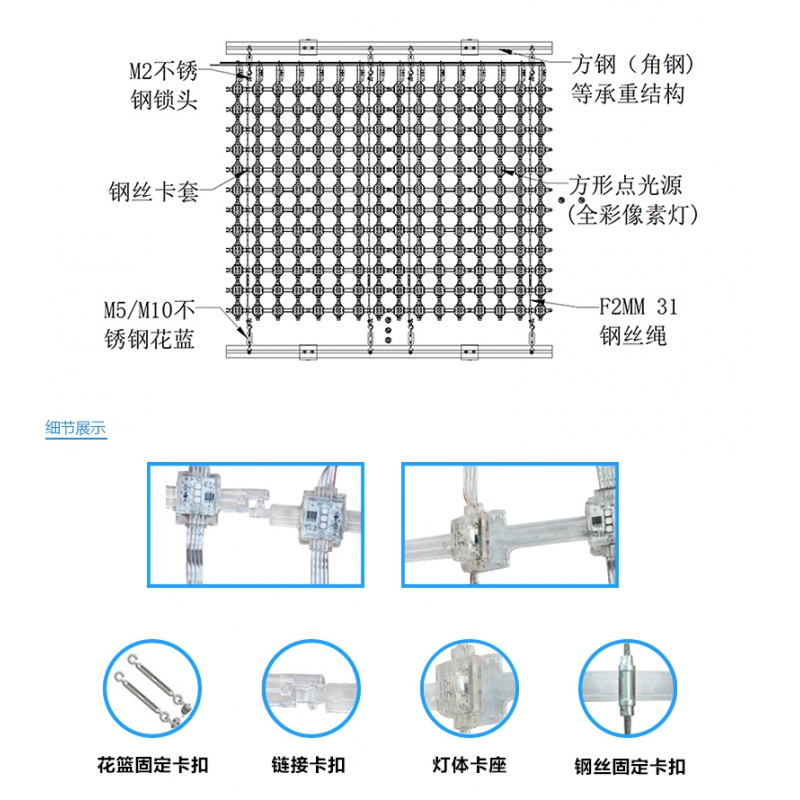 P62.5全彩網格屏，網格軟屏，戶外LED網格屏